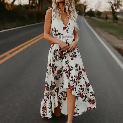 Jurken & Jumpsuits Dames*Viviana - Zomerse Bloemen Jurk