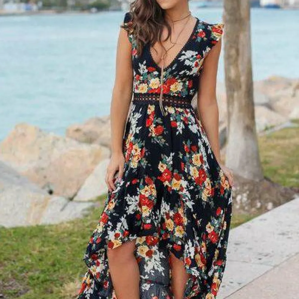 Jurken & Jumpsuits Dames*Viviana - Zomerse Bloemen Jurk