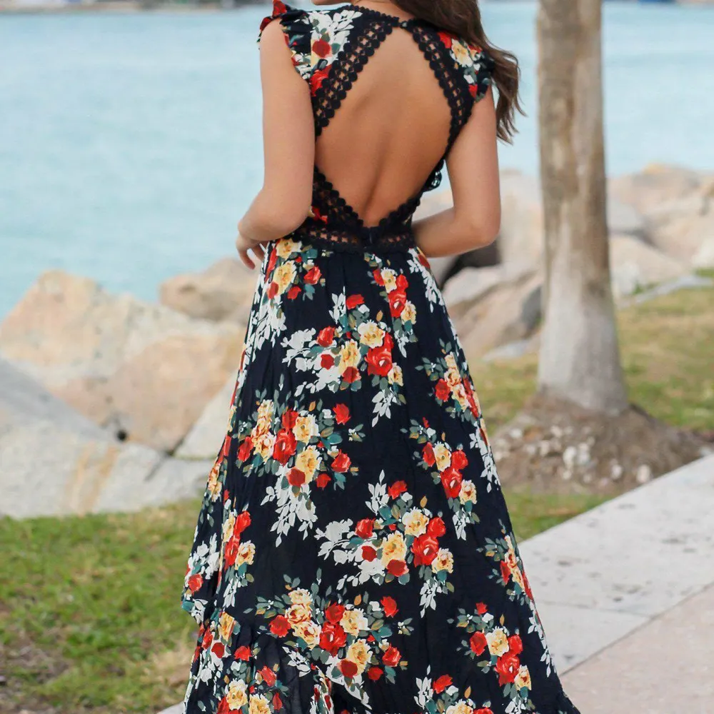 Jurken & Jumpsuits Dames*Viviana - Zomerse Bloemen Jurk