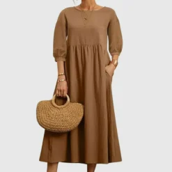 Jurken & Jumpsuits Dames*WEGAHTA - Stijlvolle lange zomerjurk