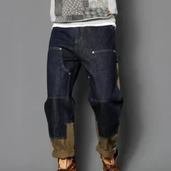 Broeken Heren*Wilfried - Losvallende denim heren jeans voor de zomer Blauw