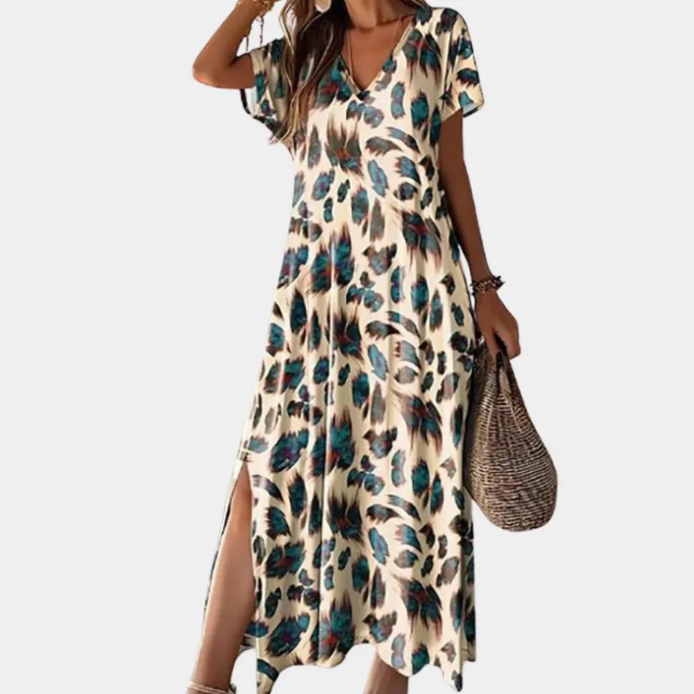 Jurken & Jumpsuits Dames*Yvonne - Luchtige zomerse damesjurk met split