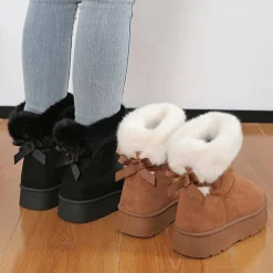 Damesschoenen*ZAARA - Hoge winterlaarzen met dikke zool