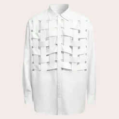 Shirts Heren*Zbigniew - Casual en Elegante Herenshirt met Vlechtwerk voor de Zomer