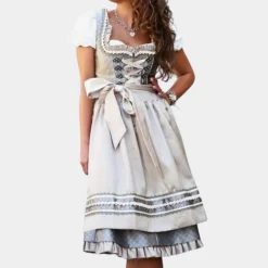 Jurken & Jumpsuits Dames*Zelie - Exclusieve Traditionele Zomer Oktoberfest Jurk voor Dames met Schort