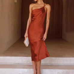 Jurken & Jumpsuits Dames*ZLATA - Eén schouder midi-zomerjurk