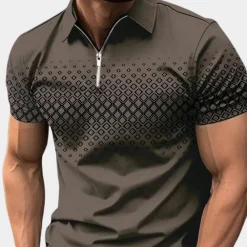 Shirts Heren*Zomerse bedrukte polo voor heren