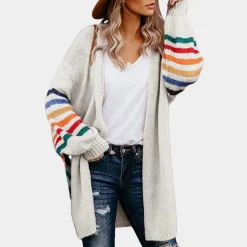 Truien & Vesten Dames*Zomerse damescardigan met regenboogprint