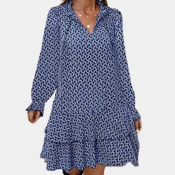 Jurken & Jumpsuits Dames*Zomerse damesjurk met lange mouwen