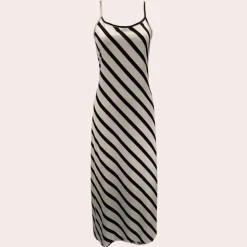 Jurken & Jumpsuits Dames*Zomerse gestreepte jurk zonder mouwen voor dames Wittestrepen