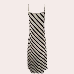 Jurken & Jumpsuits Dames*Zomerse gestreepte jurk zonder mouwen voor dames Wittestrepen