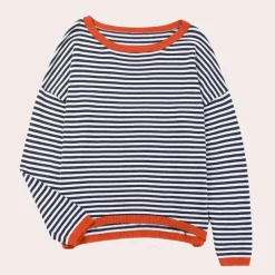 Truien & Vesten Dames*Zomerse klassieke gestreepte damestrui