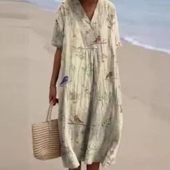 Jurken & Jumpsuits Dames*Zomerse kleurrijke bloemenjurk voor dames