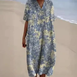 Jurken & Jumpsuits Dames*Zomerse kleurrijke bloemenjurk voor dames