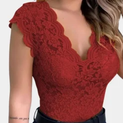 Topjes & Shirts Dames*Zomerse trendy kanten blouse voor dames