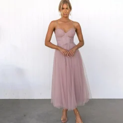 Jurken & Jumpsuits Dames*ZORA - Zomerse feestelijke midi jurk voor dames