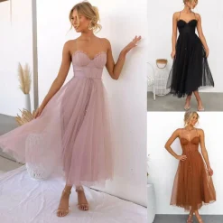 Jurken & Jumpsuits Dames*ZORA - Zomerse feestelijke midi jurk voor dames