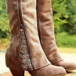 Damesschoenen*Zoya - Elegante zomerse laarzen met hoge hak voor dames