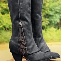 Damesschoenen*Zoya - Elegante zomerse laarzen met hoge hak voor dames