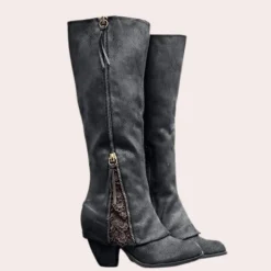 Damesschoenen*Zoya - Elegante zomerse laarzen met hoge hak voor dames