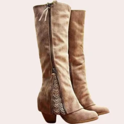 Damesschoenen*Zoya - Elegante zomerse laarzen met hoge hak voor dames