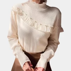 Truien & Vesten Dames*Zuleika - Vrouwen Stijlvolle Zomerse Trui met Kralen Wit